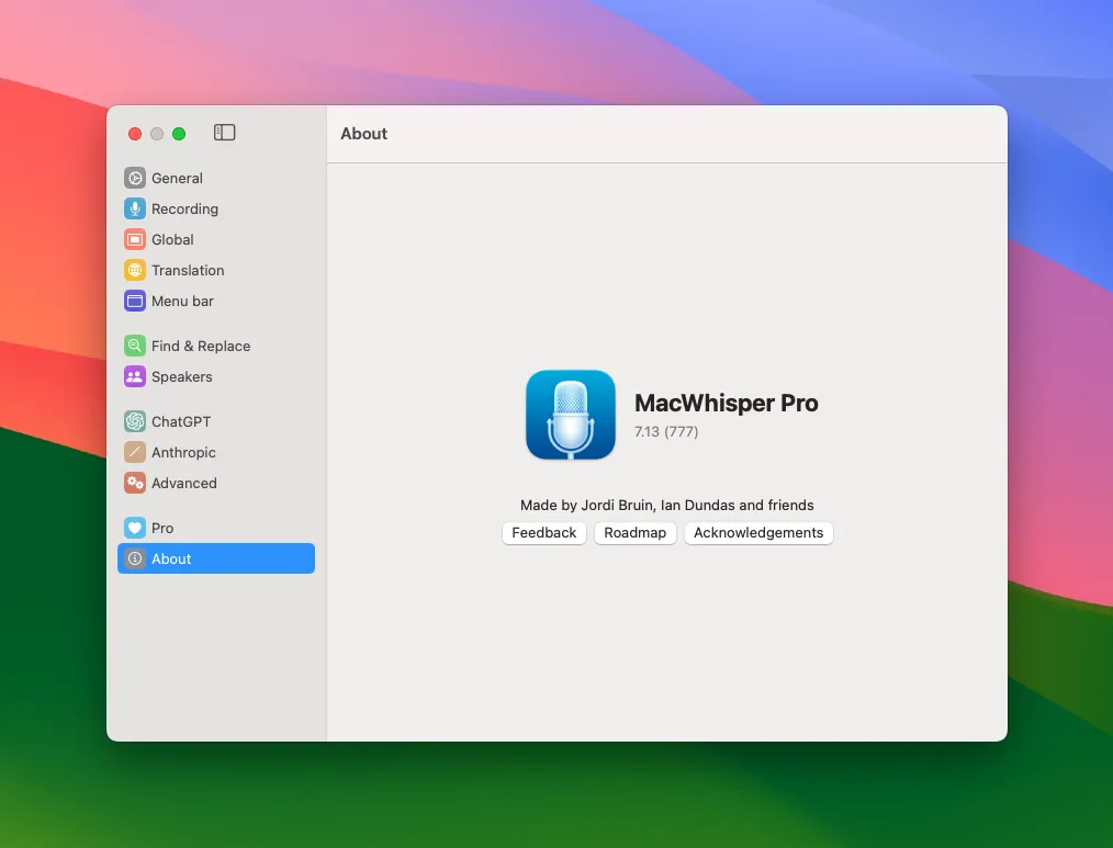 MacWhisper 11.7 破解版 - 专业级AI驱动语音转文字工具 | 音频编辑 MacWhisper 11.7 破解版 - 专业级AI驱动语音转文字工具 | 音频编辑